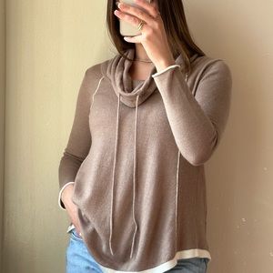 Subtle Luxury Tan and Cream Women's Sweater